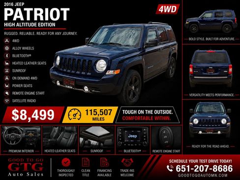 Used 2016 Jeep Patriot High Altitude AWD/4WD image 1