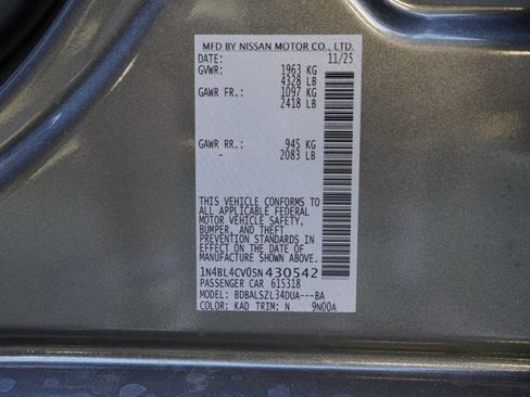 New 2025 Nissan Altima 2.5 SR image 26