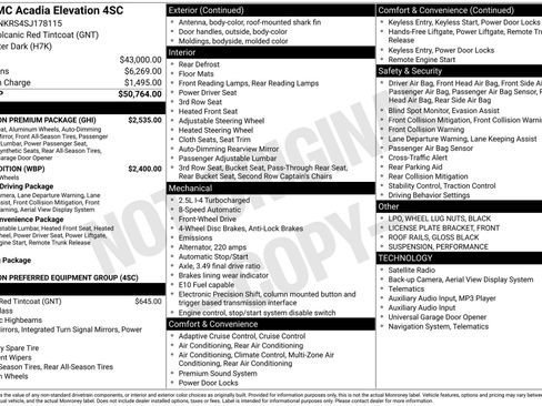 New 2025 GMC Acadia Elevation w/ Elevation Premium Package image 4