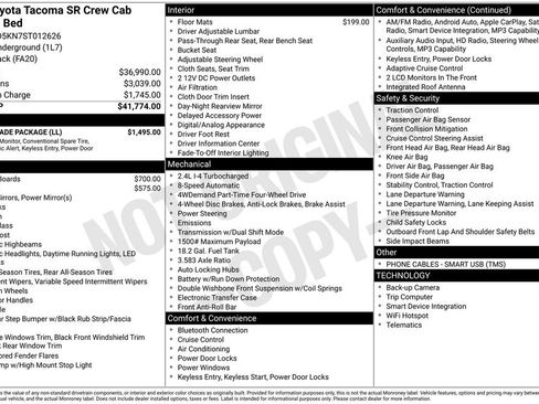 Used 2025 Toyota Tacoma SR w/ SR Upgrade Package AWD/4WD image 28