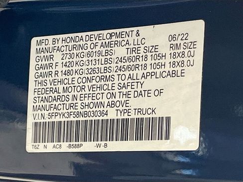 Used 2022 Honda Ridgeline RTL image 34