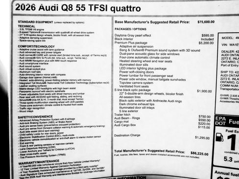 New 2026 Audi Q8 Premium Plus AWD/4WD image 32