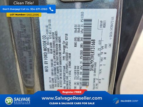 Used 2020 Ford Fusion SEL FWD image 16