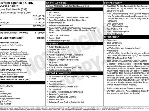 Used 2024 Chevrolet Equinox RS AWD/4WD image 2