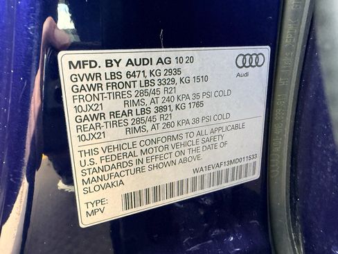 Used 2021 Audi Q8 Premium Plus w/ Premium Plus Package AWD/4WD image 30