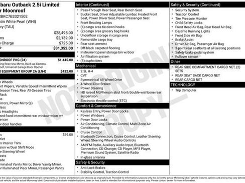 Used 2011 Subaru Outback 2.5i Limited w/ PWR Moonroof Pkg image 21