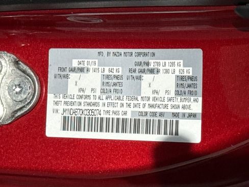 Used 2019 MAZDA MX-5 Miata Sport w/ I-ACTIVSENSE Sport Package image 30