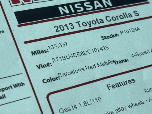 Used 2013 Toyota Corolla S FWD image 32