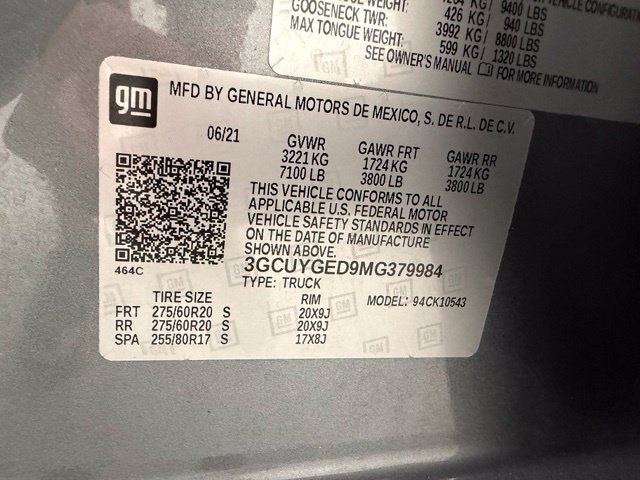 Certified 2021 Chevrolet Silverado 1500 LTZ w/ Safety Package II AWD/4WD image 20