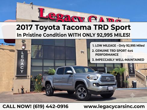 Used 2017 Toyota Tacoma TRD Sport w/ Tow Package RWD image 2