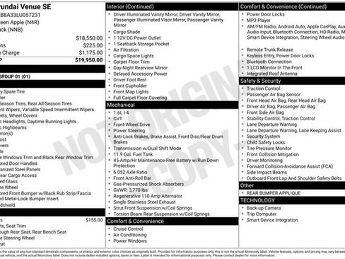 Used 2020 Hyundai Venue SE image 7