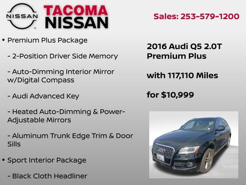 Used 2016 Audi Q5 2.0T Premium Plus w/ Technology Package AWD/4WD image 7