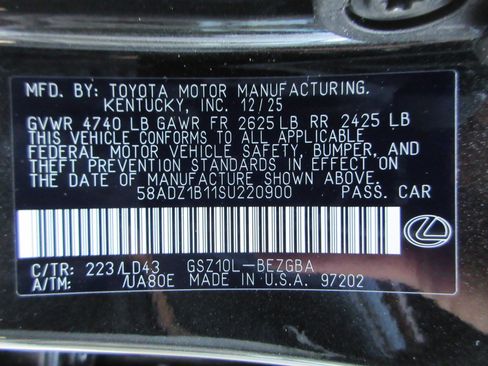 New 2025 Lexus ES 350 350 image 50