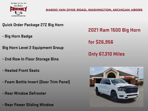 Certified 2021 RAM 1500 Big Horn AWD/4WD image 5