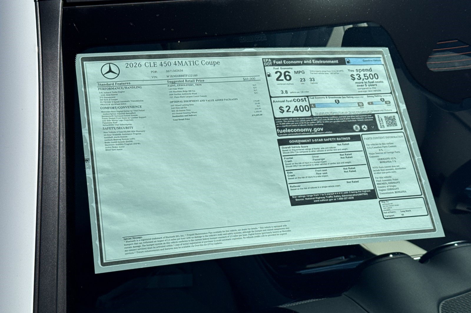 New 2026 Mercedes-Benz CLE 450 4MATIC Coupe image 29