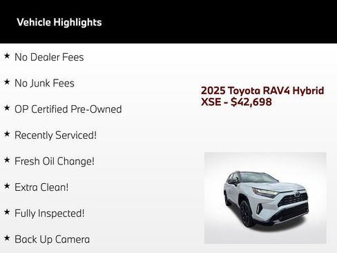 Used 2025 Toyota RAV4 XSE AWD/4WD image 51