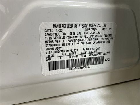 Used 2021 INFINITI Q50 Sensory image 35