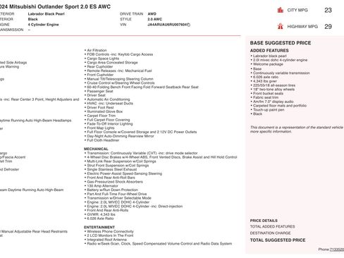Used 2024 Mitsubishi Outlander Sport ES image 5
