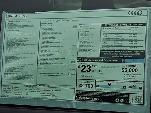 New 2026 Audi S5 Premium Plus AWD/4WD image 19