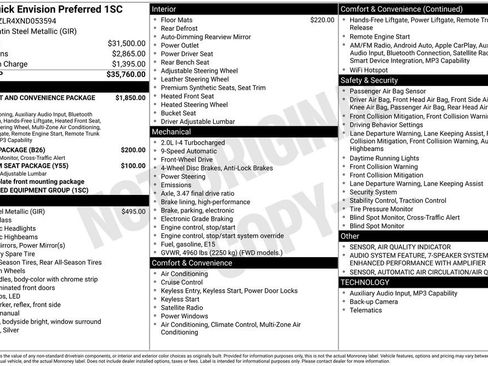 Certified 2022 Buick Envision Preferred image 3
