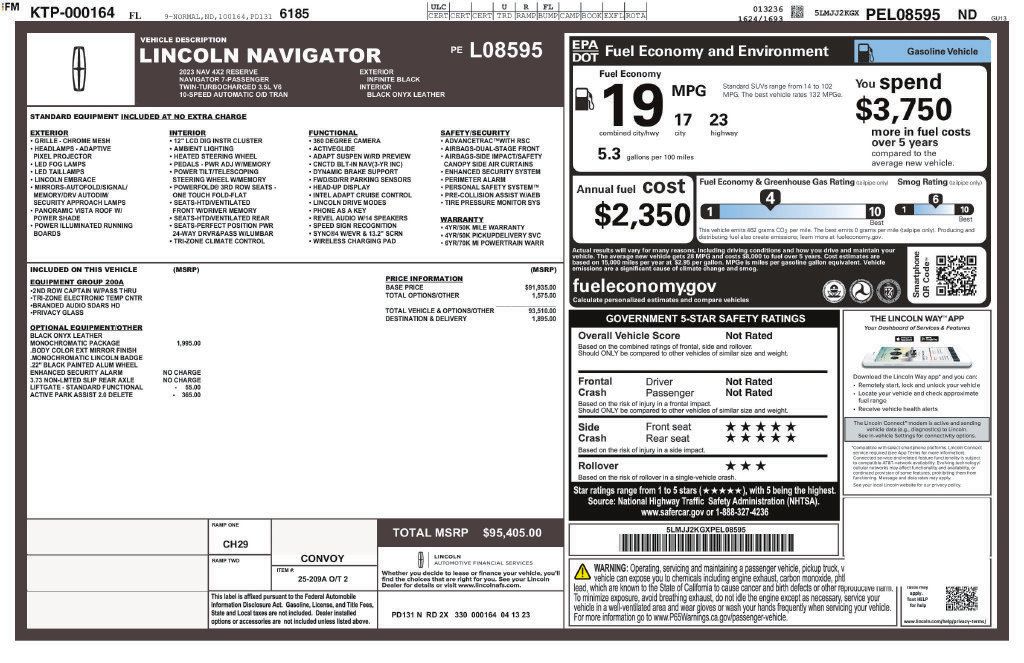 Used 2023 Lincoln Navigator Reserve w/ Monochromatic Package RWD image 11