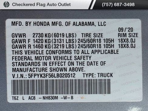 Used 2020 Honda Ridgeline RTL image 23