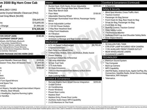 Used 2024 RAM 3500 Big Horn w/ Protection Group image 28