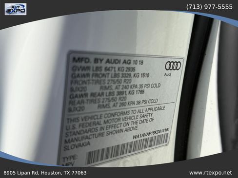 Used 2019 Audi Q8 Premium w/ Convenience Package AWD/4WD image 51