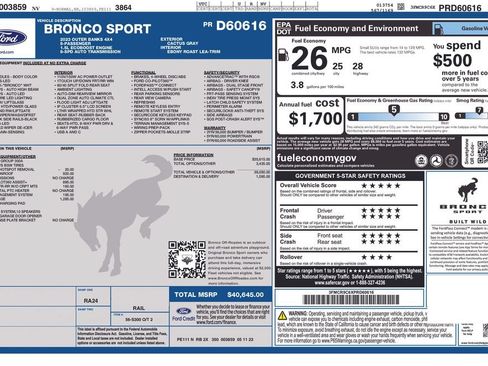 Used 2023 Ford Bronco Sport Outer Banks w/ Tech Package AWD/4WD image 3