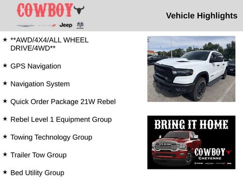 Used 2025 RAM 1500 Rebel w/ Trailer Tow Group AWD/4WD image 2