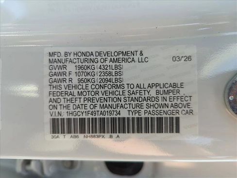 New 2026 Honda Accord SE image 17