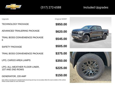 Used 2024 Chevrolet Colorado Trail Boss w/ Technology Package AWD/4WD image 15