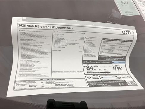 New 2026 Audi RS e-tron GT performance AWD/4WD image 19