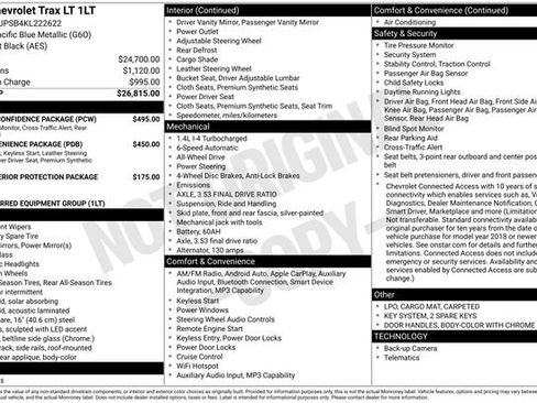 Used 2019 Chevrolet Trax LT w/ Driver Confidence Package AWD/4WD image 1