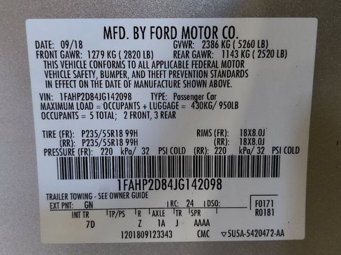Used 2018 Ford Taurus SE FWD image 33