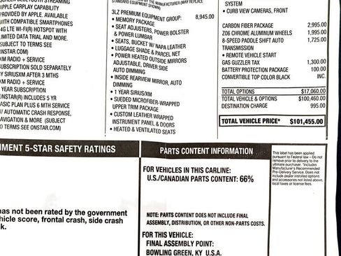 Used 2016 Chevrolet Corvette Z06 w/ 3LZ Preferred Equipment Group RWD image 41