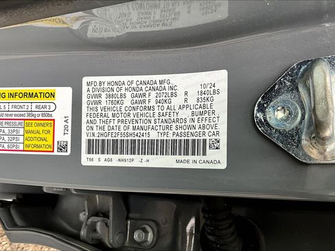 Certified 2025 Honda Civic Sport image 33