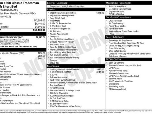 Used 2022 RAM 1500 Tradesman w/ Tradesman SXT Package AWD/4WD image 13