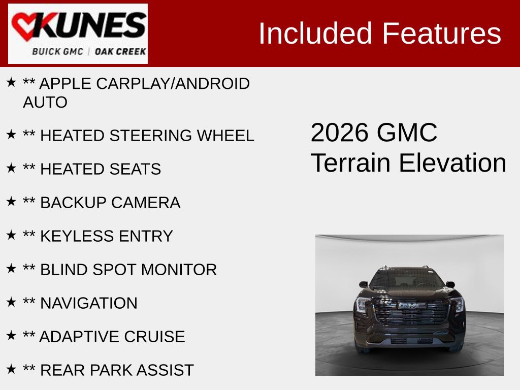 Used 2026 GMC Terrain Elevation w/ Elevation Premium Package AWD/4WD image 2