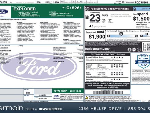 Certified 2023 Ford Explorer ST-Line w/ Class IV Trailer Tow Package image 29