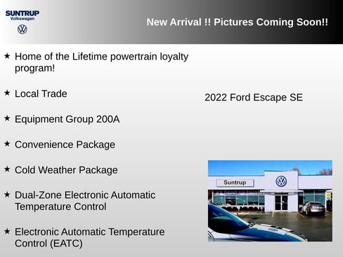 Used 2022 Ford Escape SE w/ Convenience Package FWD image 3