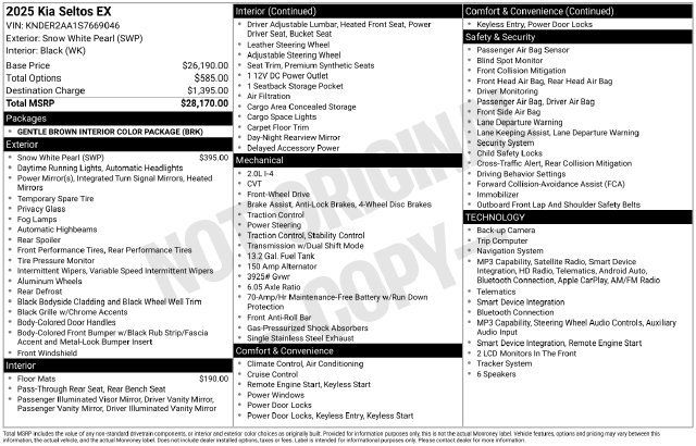 Used 2025 Kia Seltos EX FWD image 7