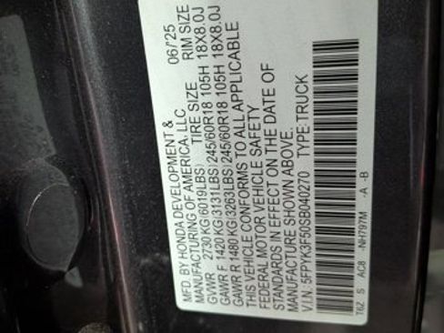 Used 2025 Honda Ridgeline RTL image 15