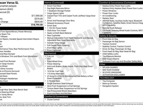 Used 2015 Nissan Versa 1.6 SL image 29