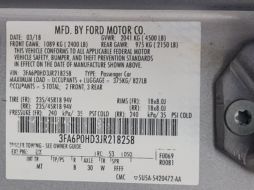 Used 2018 Ford Fusion SE w/ Equipment Group 201A FWD image 33