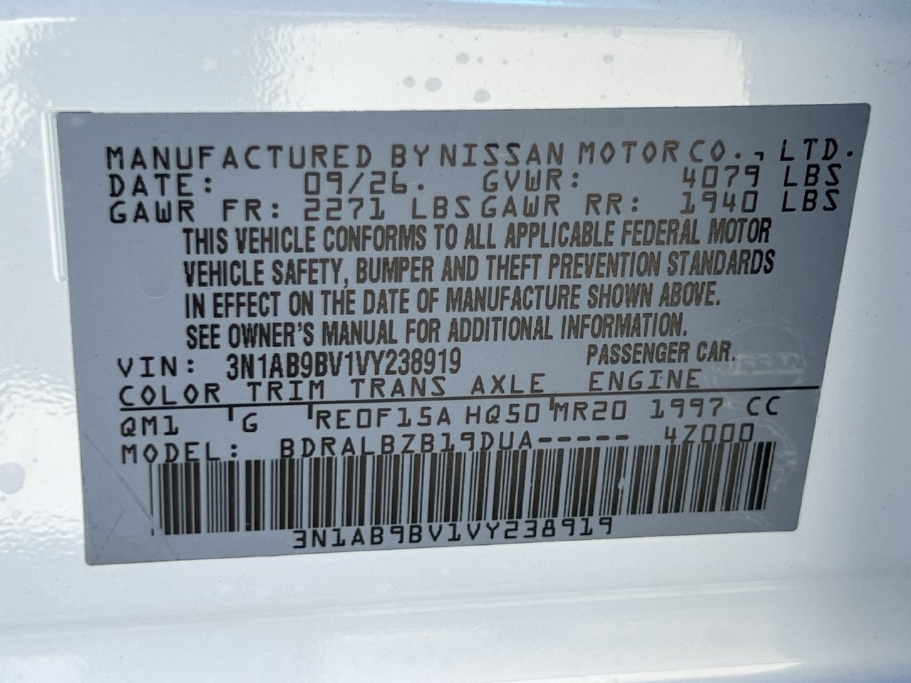 New 2027 Nissan Sentra S FWD image 15