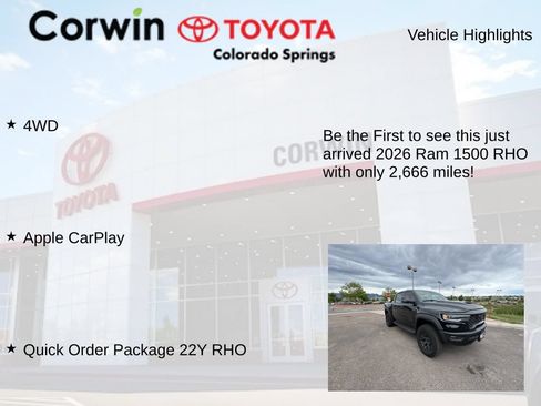 Used 2026 RAM 1500 RHO AWD/4WD image 4
