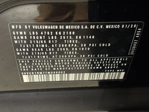 New 2026 Volkswagen Tiguan S FWD image 27