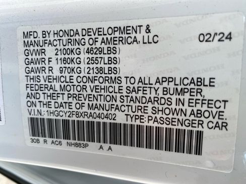 Certified 2024 Honda Accord Touring image 39