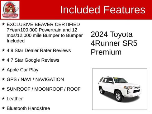 Used 2024 Toyota 4Runner SR5 Premium w/ Moonroof Package image 4